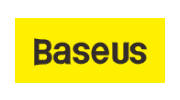 Here's an alt tag for the image: Baseus logo, yellow rectangle.