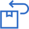 A blue logo with transparent background